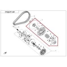 Velká řemenice variátoru CFMOTO                                                                                                                                                                                                                           