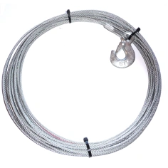 Ocelové lano ATV 14m 4mm s hákem DragonWinch                                                                                                                                                                                                              