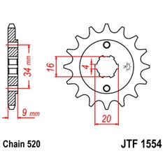 Řetězové kolečko JT Yamaha Blaster 200 13 zubů                                                                                                                                                                                                            