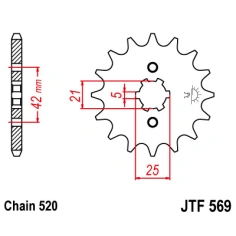 Řetězové kolečko JT YAMAHA warrior 350, Banshee 350                                                                                                                                                                                                       