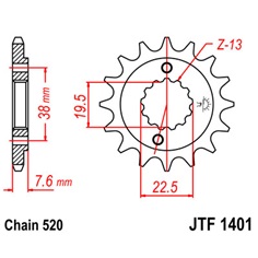 Řetězové kolečko JT 15 zubů                                                                                                                                                                                                                               