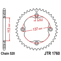 Rozeta JT 36 zubů Suzuki LTZ, LTR                                                                                                                                                                                                                         