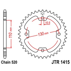 Rozeta JT 37z, Kawasaki KFX 450R 08-12                                                                                                                                                                                                                    