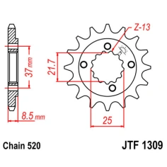 Řetězové kolečko JT 16z, Honda TRX 400                                                                                                                                                                                                                    