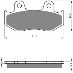 Brzdové destičky GoldFren K5 Yamaha YFZ 450, Raptor 700 zadní                                                                                                                                                                                             