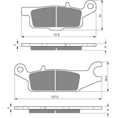 Brzdové destičky Epsys Yamaha Raptor 250, Grizzly 550, 700                                                                                                                                                                                                