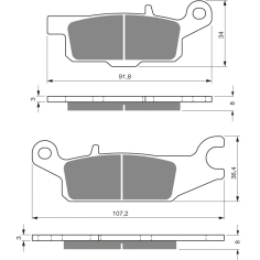 Brzdové destičky GoldFren K5 Yamaha přední levé kolo                                                                                                                                                                                                      