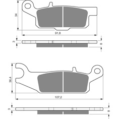 Brzdové destičky Epsys Yamaha Raptor 250, Grizzly 550, 700                                                                                                                                                                                                