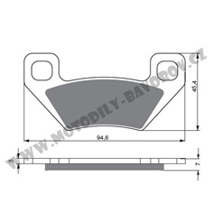 Brzdové destičky GoldFren K5 Arctic Cat                                                                                                                                                                                                                   