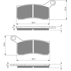 Brzdové destičky GoldFren K5 KTM QUAD přední                                                                                                                                                                                                              
