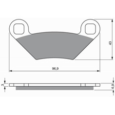 Brzdové destičky GoldFren K5 Polaris 09-17                                                                                                                                                                                                                