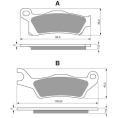 Brzdové destičky GoldFren K5 Can-Am G2 pravá strana                                                                                                                                                                                                       