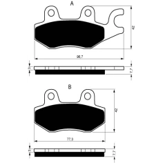 Brzdové destičky GoldFren K5 009                                                                                                                                                                                                                          