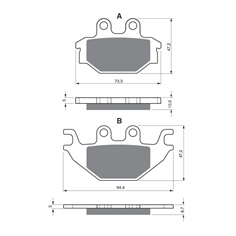 Brzdové destičky GoldFren K5                                                                                                                                                                                                                              