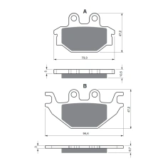 Brzdové destičky GoldFren K5                                                                                                                                                                                                                              