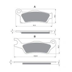 Brzdové destičky GoldFren  AD Can-Am G2 pravá strana                                                                                                                                                                                                      