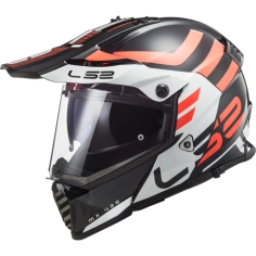 Helma LS2 MX436 PIONEER EVO ADVENTURER BLACK WHITE 