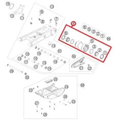 Excentrický náboj zadní osy pro čtyřkolky KTM                                                                                                                                                                                                             