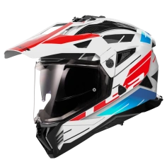 Helma LS2 MX702 PIONEER II NAMIB WHITE BLUE RED-06 XXXL