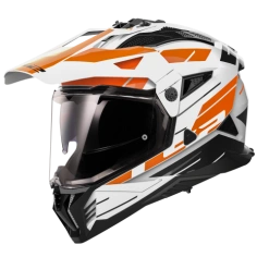 Helma LS2 MX702 PIONEER II NAMIB bílá oranžová vel. XXXL