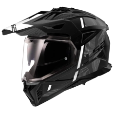 Helma LS2 MX702 PIONEER II HILL MATT BLACK WHITE-06 XXXL