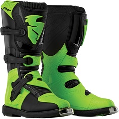 Motokrosové boty THOR BLITZ S5 OFFROAD BOOTS BLACK/GREEN vel. 8