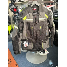 Textilní bunda dlouhá černo šedo zelený reflex MAXX NF2210