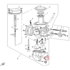 Vypouštěcí šroubek karburátoru- CFMOTO                                                                                                                                                                                                                    