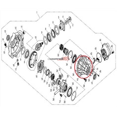 Diferenciál přední - levá část- CFMOTO                                                                                                                                                                                                                    