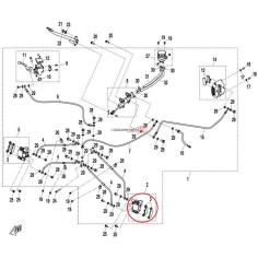 Přední levý brzdič Gladiator 510, 530, X5, X6, X8, X550                                                                                                                                                                                                   