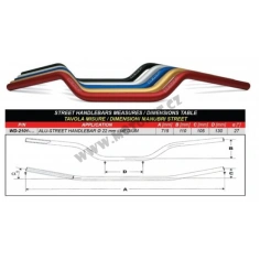 Řidítka ALU černé,nízké                                                                                                                                                                                                                                   