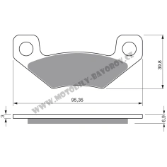 Brzdové destičky zadní GoldFren AD DS450                                                                                                                                                                                                                  