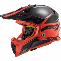 Helma LS2 MX437 FAST EVO ROAR MATT BLACK RED                                                                                                                                                                                                              