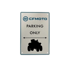 Plechová cedule CFMOTO Moto Parking                                                                                                                                                                                                                       