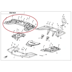 zadní plast nosiče  X625-A                                                                                                                                                                                                                                
