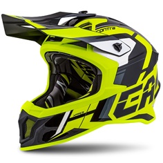 PŘILBA CROSS PRO II CONTRA, CASSIDA (ŽLUTÁ FLUO/ČERNÁ/ŠEDÁ/BÍLÁ) VEL. XL