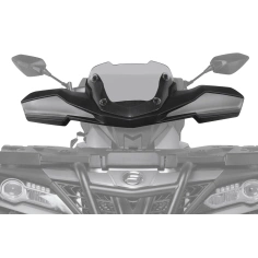 X850/X1000 Plexi štít Overland s šedými kryty řídítek                                                                                                                                                                                                     