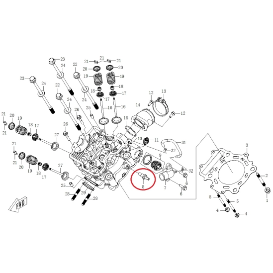 Čidlo teploty vody CFMOTO- RX510, X5, UTV530                                                                                                                                                                                                              