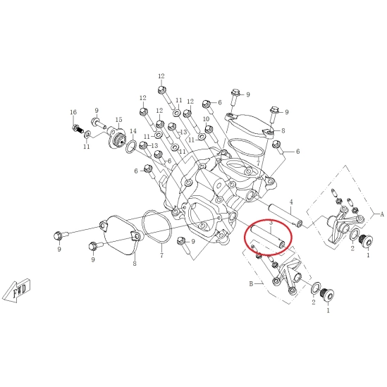 čep vahadla výfuku Gladiator 510,530 CFMOTO                                                                                                                                                                                                               