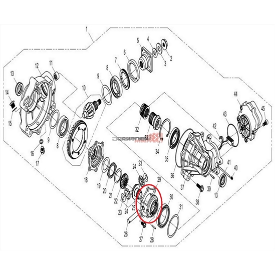 Klec předního diferenciálu -CFMOTO                                                                                                                                                                                                                        