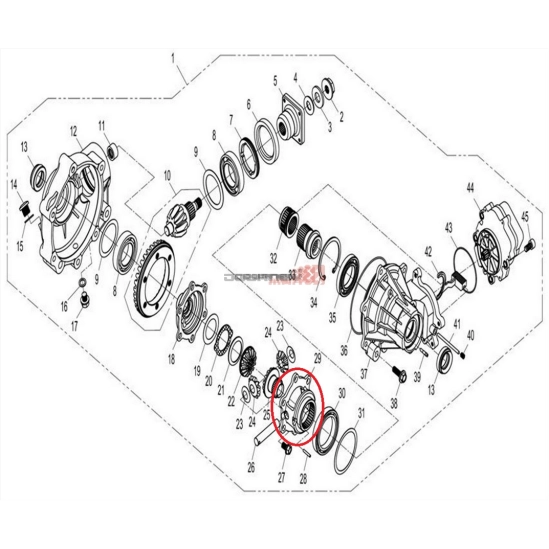 Klec předního diferenciálu -CFMOTO                                                                                                                                                                                                                        