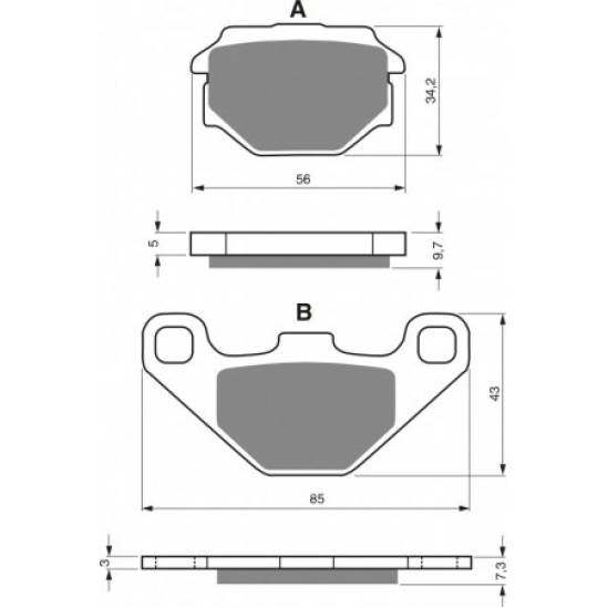 Brzdové destičky GoldFren 094 K5                                                                                                                                                                                                                          