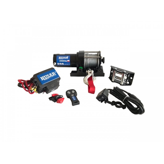 Naviják Husarwinch BST 2500, 12V, ocelové lano