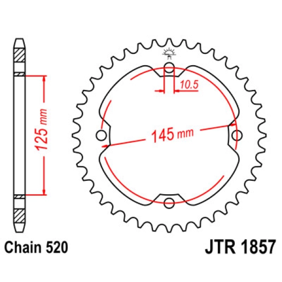 Rozeta JT Yamaha 38 zubů                                                                                                                                                                                                                                  