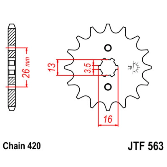 Řetězové kolečko 13z Suzuki LTZ 50 84-01                                                                                                                                                                                                                  