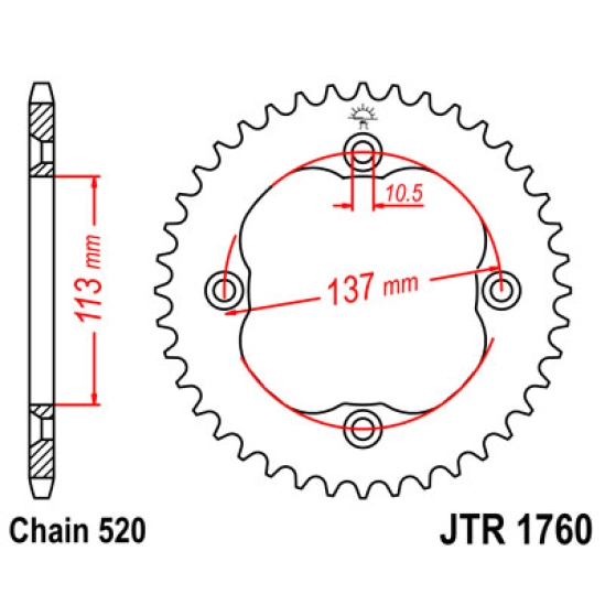Rozeta JT 35 zubů Suzuki LTZ, LTR                                                                                                                                                                                                                         