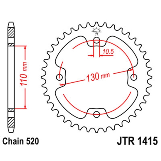 Rozeta JT 40z, Kawasaki KFX 450R 08-12                                                                                                                                                                                                                    