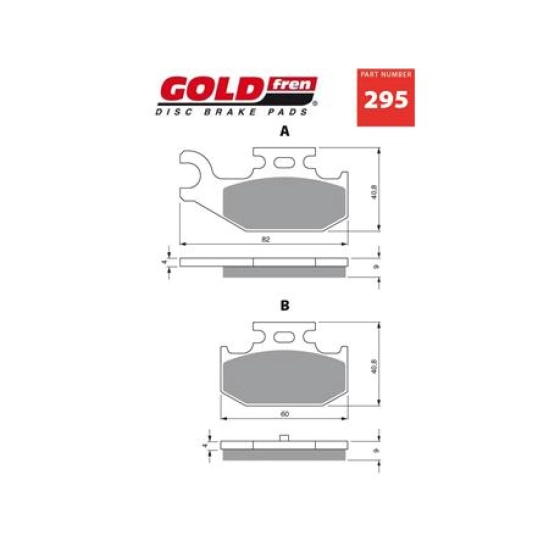 Brzdové destičky GoldFren AD Yamaha Raptor 700 zadní 06-12                                                                                                                                                                                                