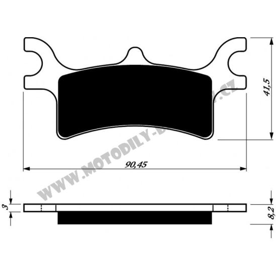 Brzdové destičky Epsys Polaris zadní                                                                                                                                                                                                                      
