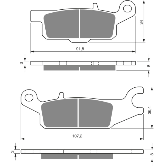 Brzdové destičky GoldFren K5 Yamaha přední levé kolo                                                                                                                                                                                                      